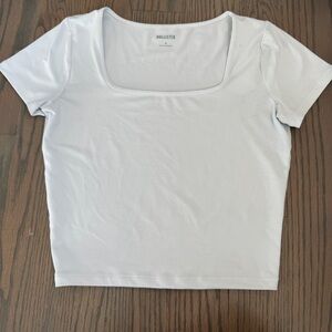 Hollister White Square Neck Top